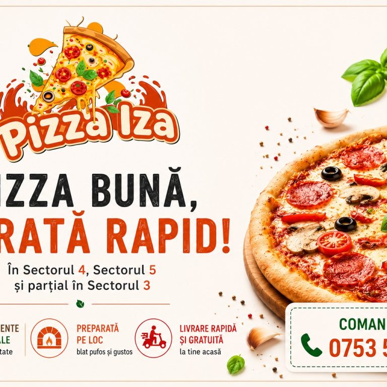 Pizzeria IZA – Gust autentic, ingrediente de calitate și livrare rapidă de pizza în Sectorul 4, Sectorul 5 și Sectorul 3